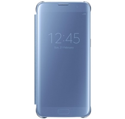 Husa Clear View Cover Samsung Galaxy S7 Edge, Blue